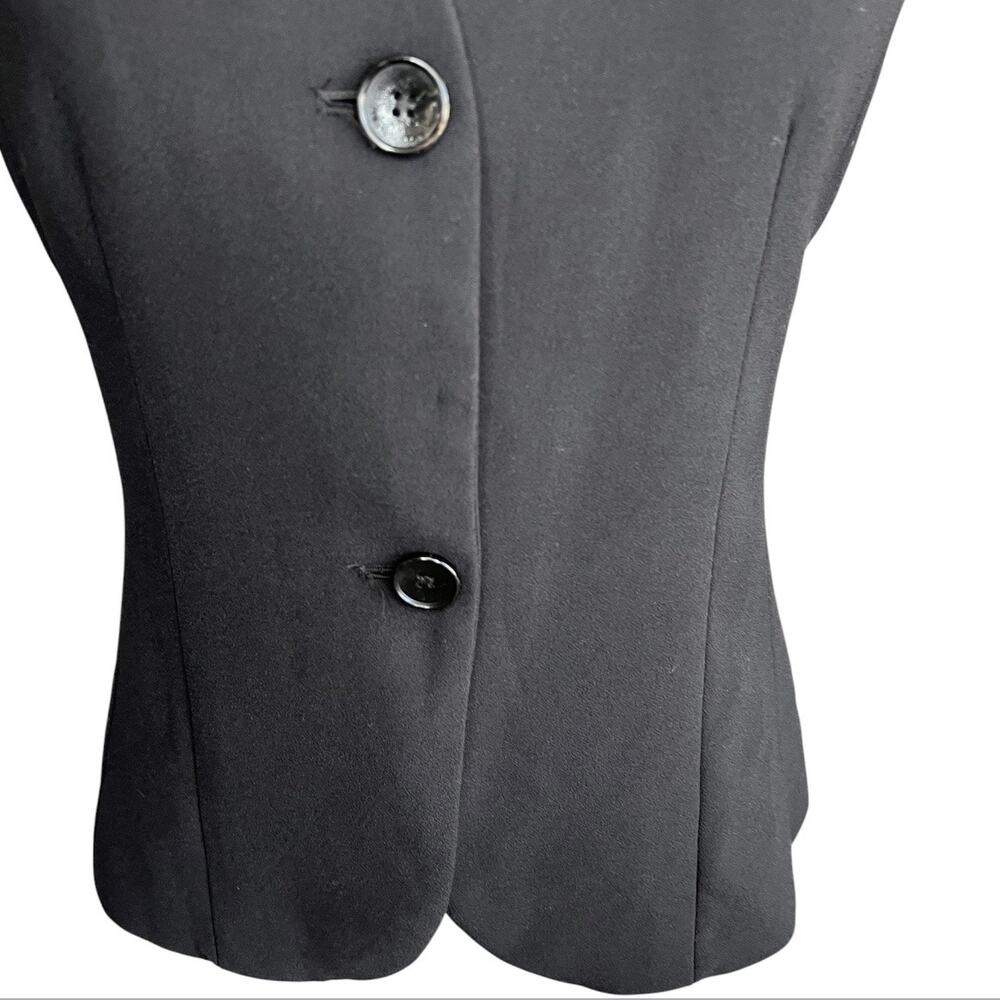 H&M black suit vest button down professional timeless office wear workwear - Picture 2 of 6